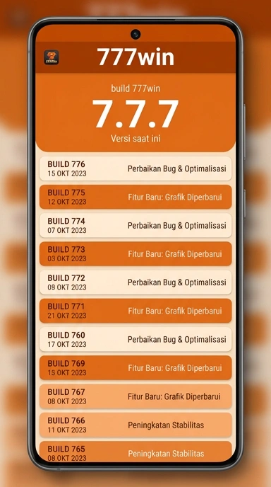 Tampilan riwayat versi 777win