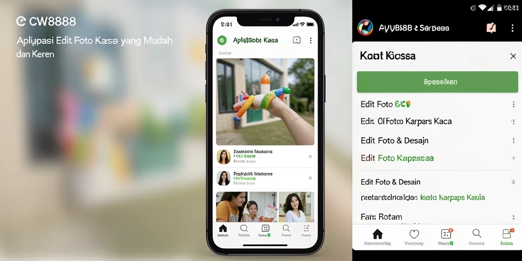 Tampilan antarmuka aplikasi CW8888 untuk pengeditan foto kertas kaca.