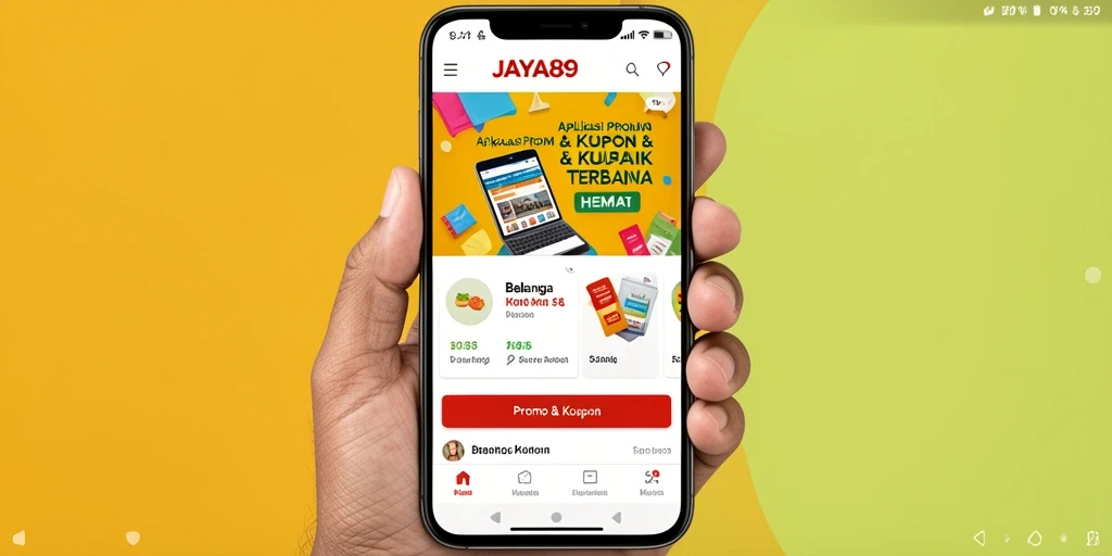 Tampilan antarmuka JAYA89 menampilkan berbagai kupon dan promo menarik.