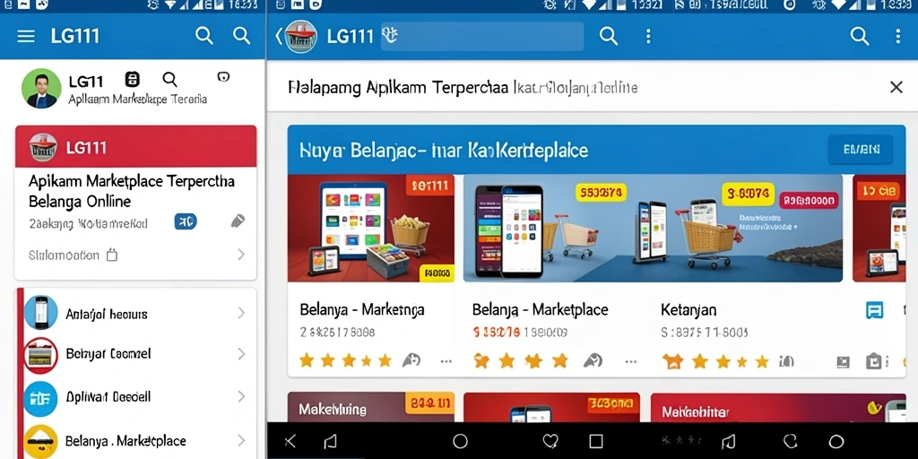 Tampilan antarmuka aplikasi LG111 yang intuitif dan menarik.