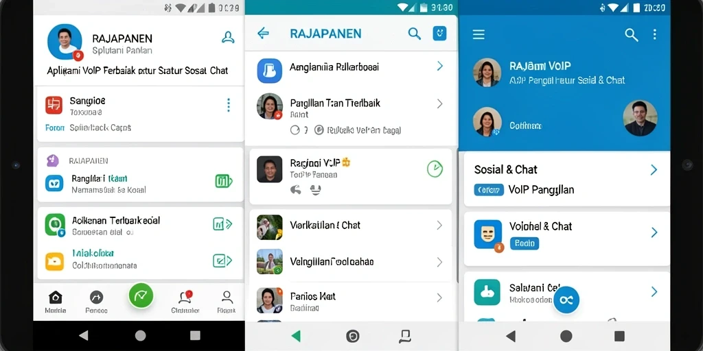 Antarmuka RAJAPANEN yang intuitif untuk VoIP Panggilan.